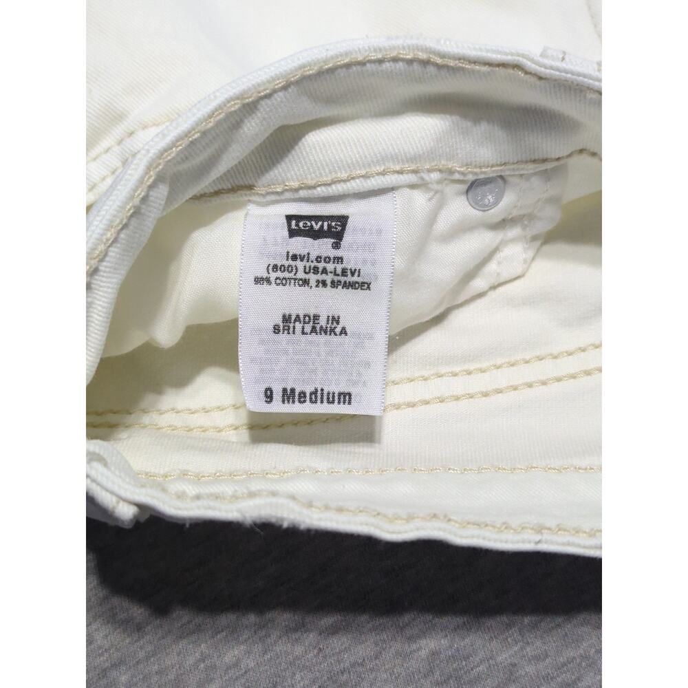 Levi's 524 Too Superlow White Skinny Leg Jeans Size 9 (30x30) - Picture 5 of 8